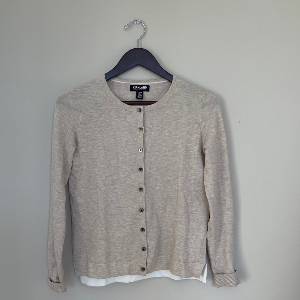 Cream button down cardigan